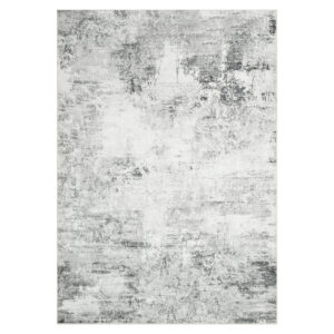 Tapis Bari Abstrait Gris Foncé Crème Antidérapant