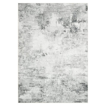 Tapis Bari Abstrait Gris Foncé Crème Antidérapant