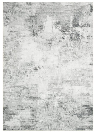 Tapis Bari Abstrait Gris Foncé Crème Antidérapant