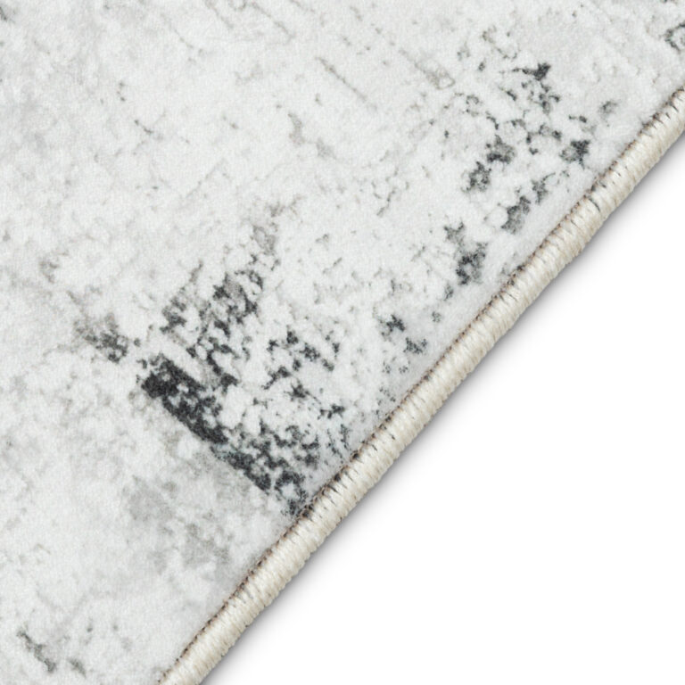 Tapis Bari Abstrait Gris Foncé Crème Antidérapant