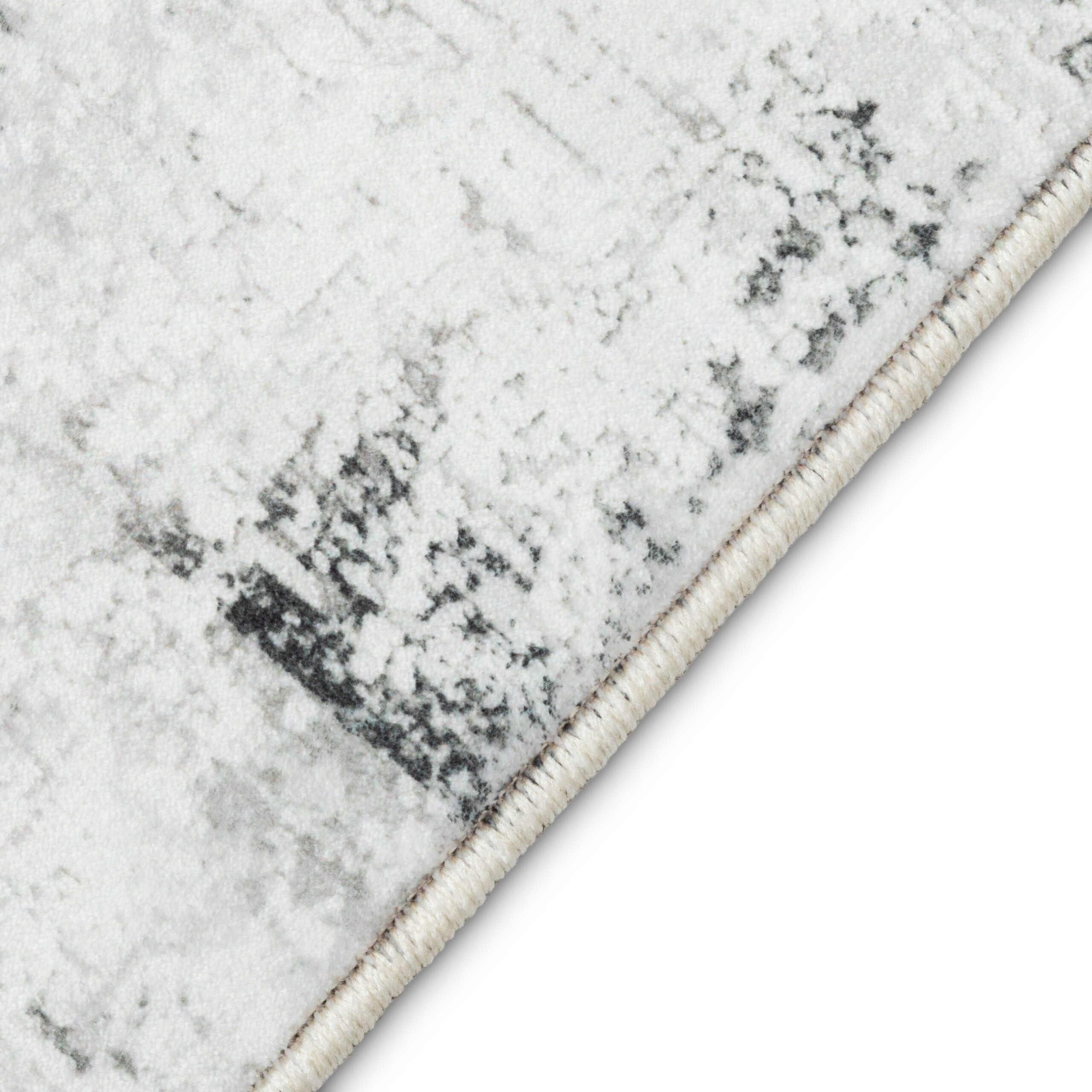 Tapis Bari Abstrait Gris Foncé Crème Antidérapant