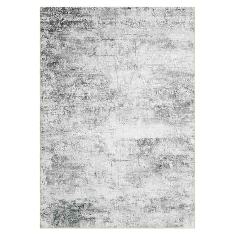Tapis Bari Abstrait Gris Clair Antidérapant