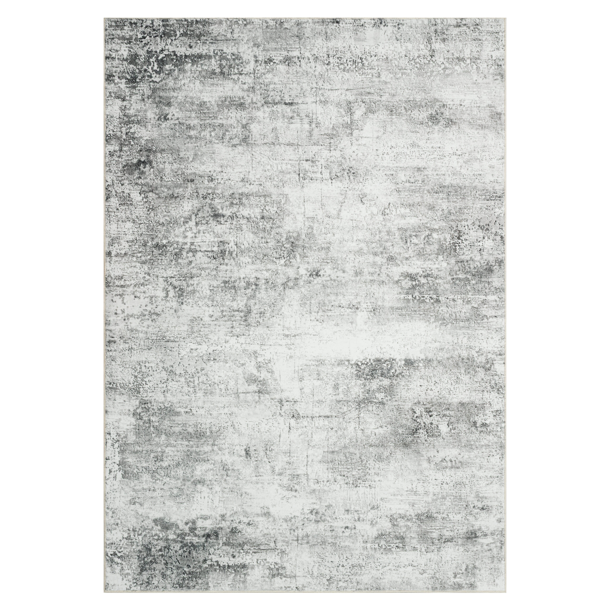 Tapis Bari Abstrait Gris Clair Antidérapant