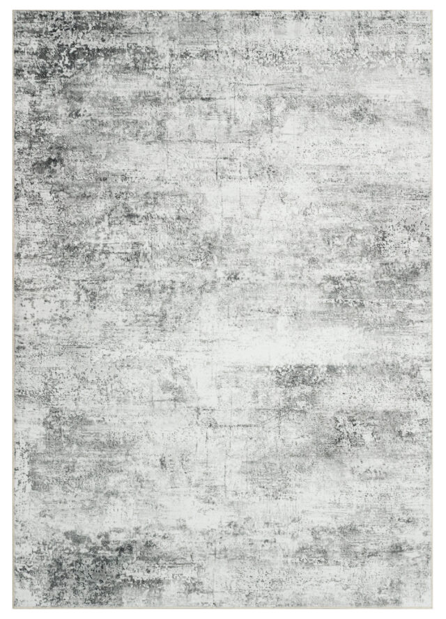 Tapis Bari Abstrait Gris Clair Antidérapant