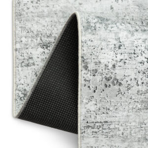 Tapis Bari Abstrait Gris Clair Antidérapant