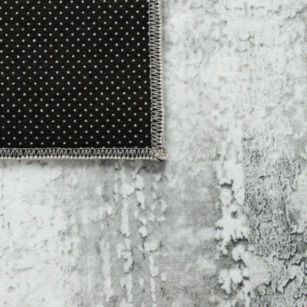 Tapis Bari Abstrait Gris Clair Antidérapant