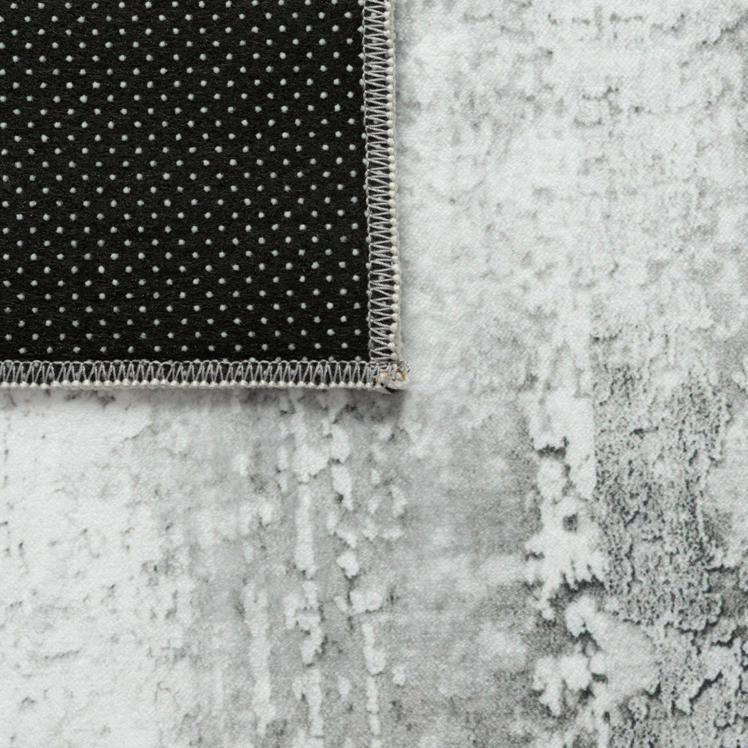 Tapis Bari Abstrait Gris Clair Antidérapant