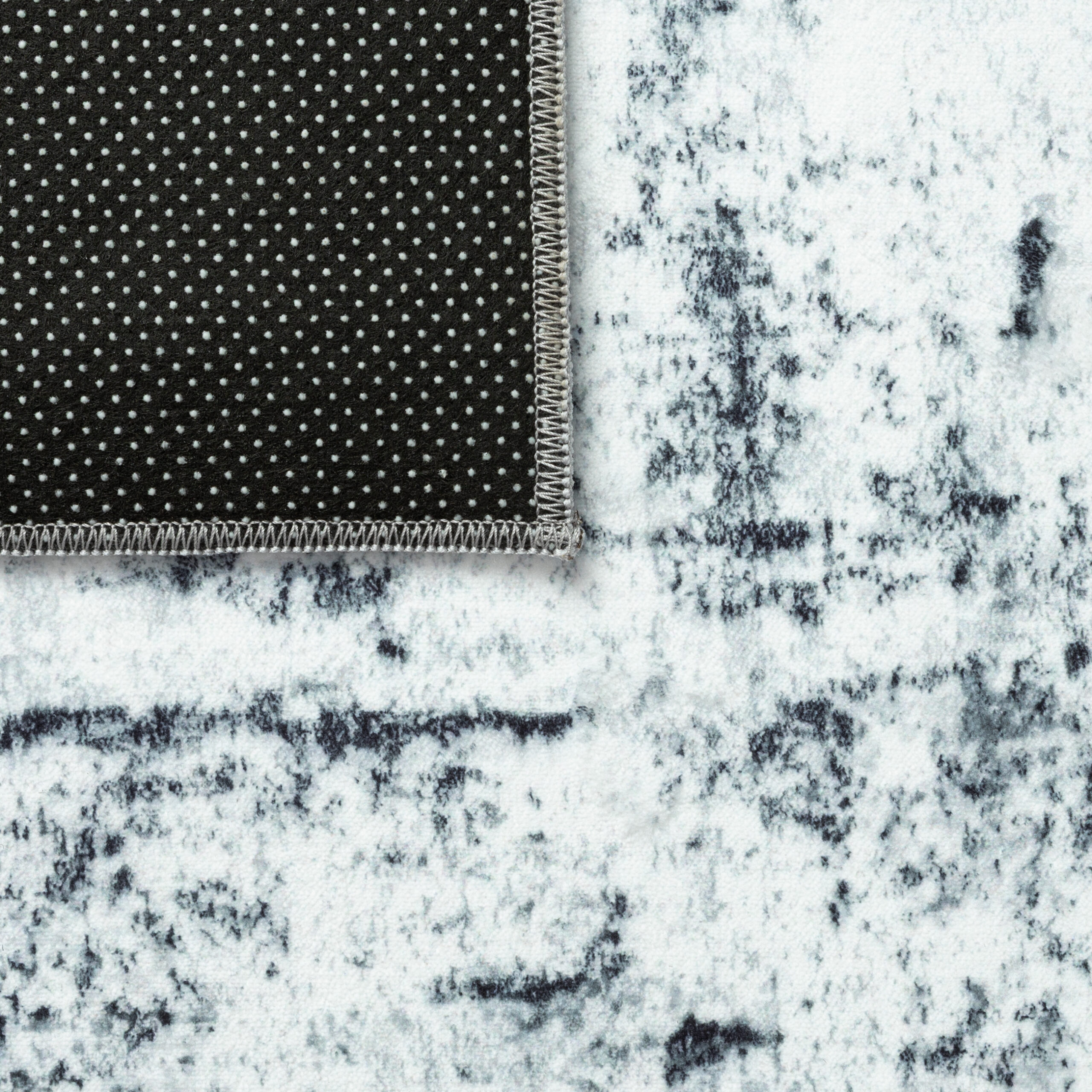 Tapis Bari Abstrait Bleu Foncé  Antidérapant