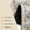 Tapis Ash Beige Gris Antidérapant