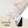 Tapis Ash Blanc Gris Beige Antidérapant