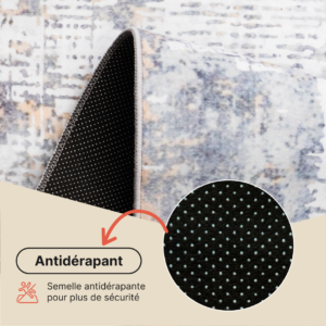 Tapis Ash Gris Rouille Antidérapant