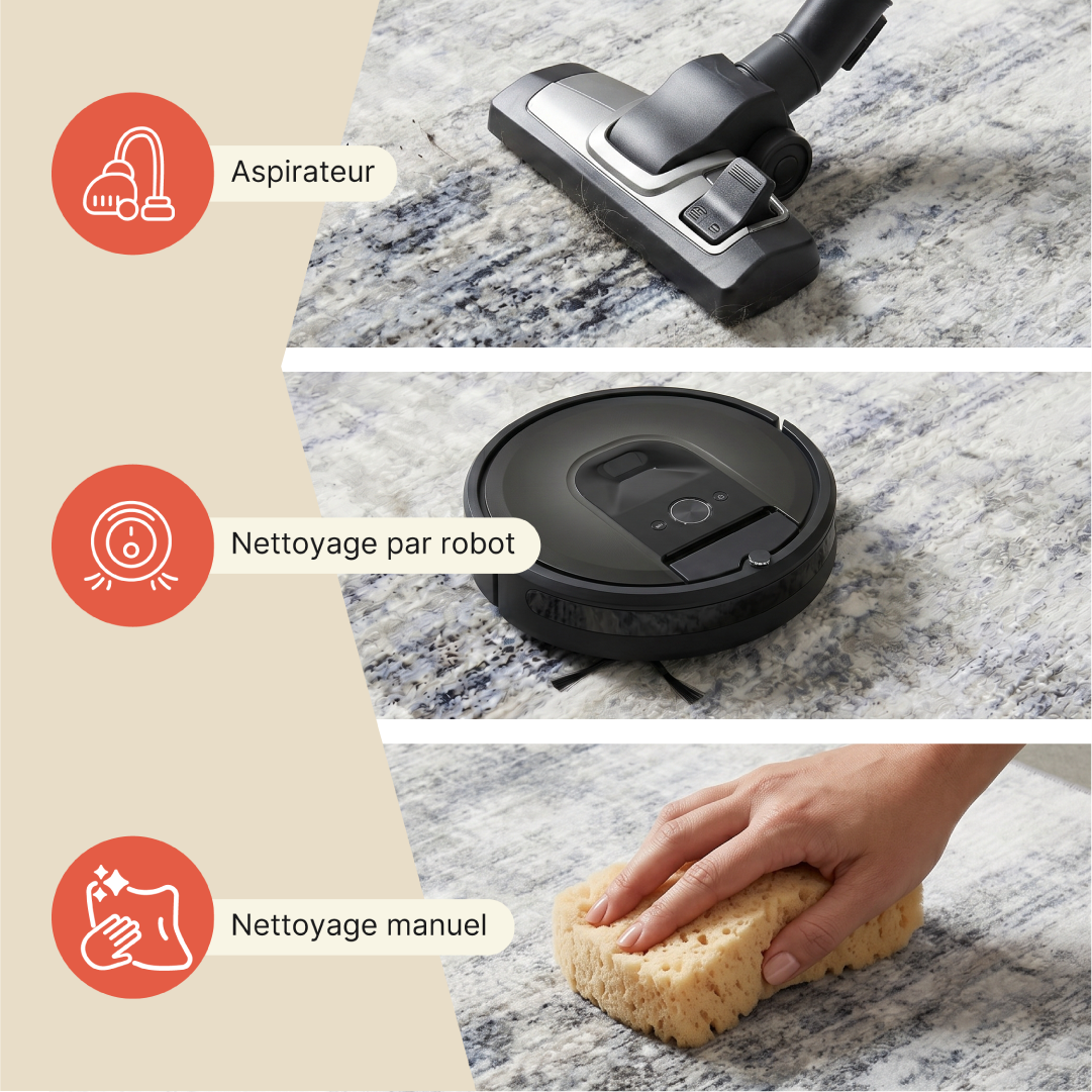 Tapis Ash Gris Foncé Mêlé Antidérapant