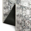 Tapis Ispahan Gris-Beige Touches Vertes Antidérapant