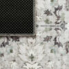 Tapis Ispahan Gris-Beige Touches Vertes Antidérapant