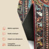 Tapis Ispahan Vintage Multicolore Rouge Brique Antidérapant