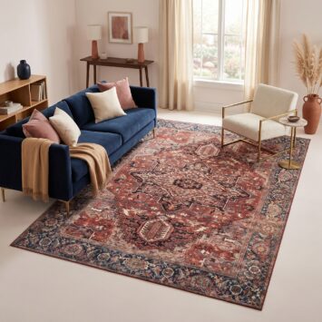 Tapis Ispahan Multicolore Classique Antidérapant