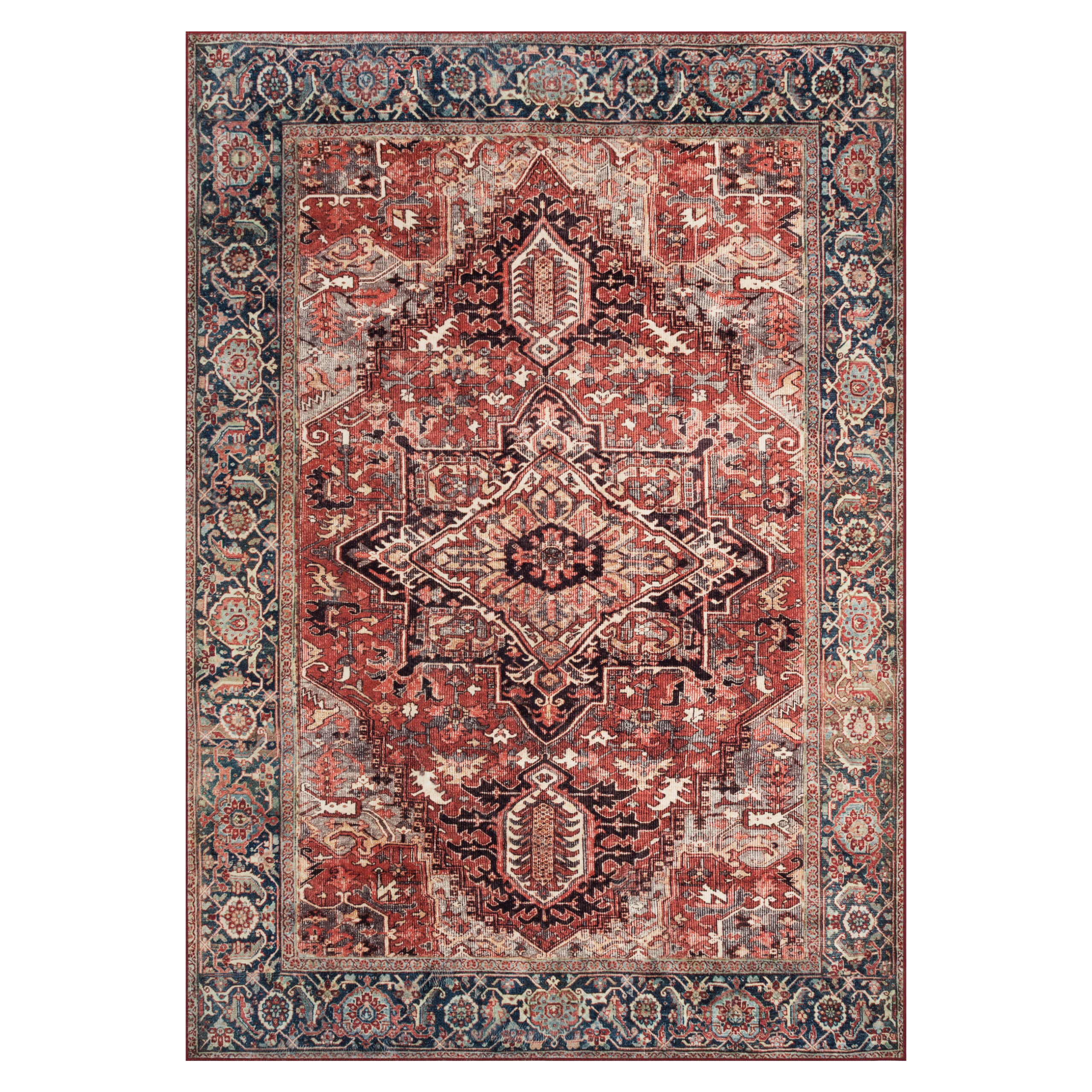 Tapis Ispahan Multicolore Classique Antidérapant