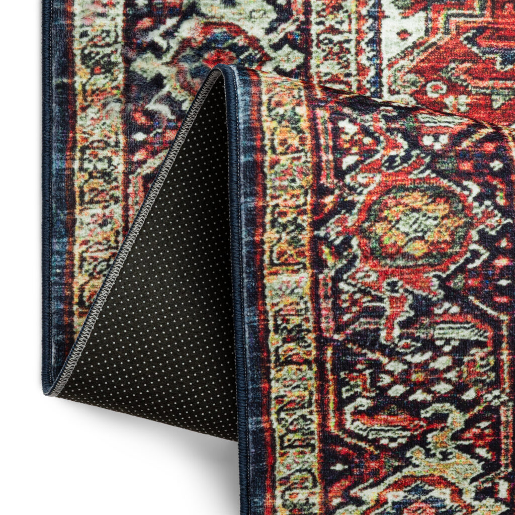 Tapis Ispahan Classique Traditionnel Bordeaux Antidérapant