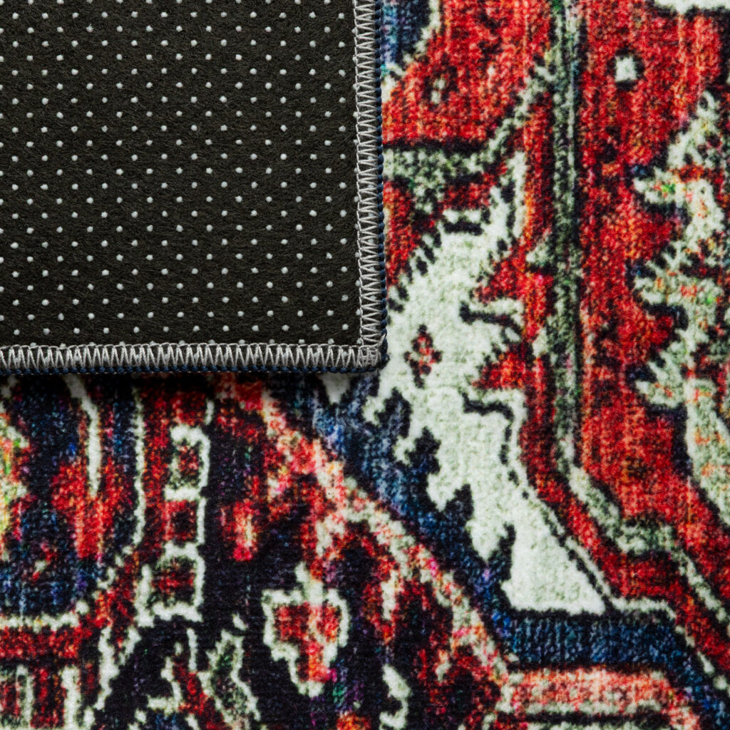 Tapis Ispahan Classique Traditionnel Bordeaux Antidérapant