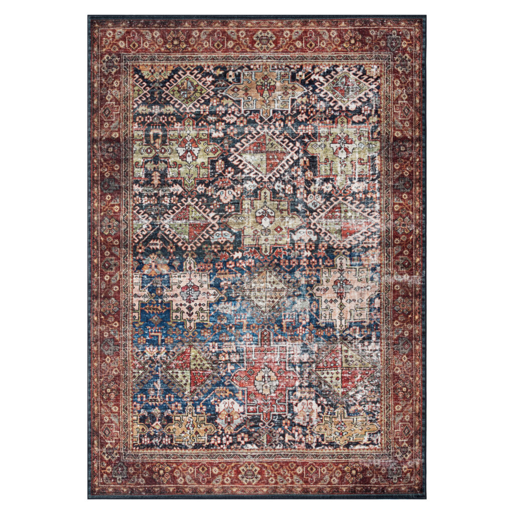 Tapis Ispahan Classique Vintage Motif Médaillon Antidérapant