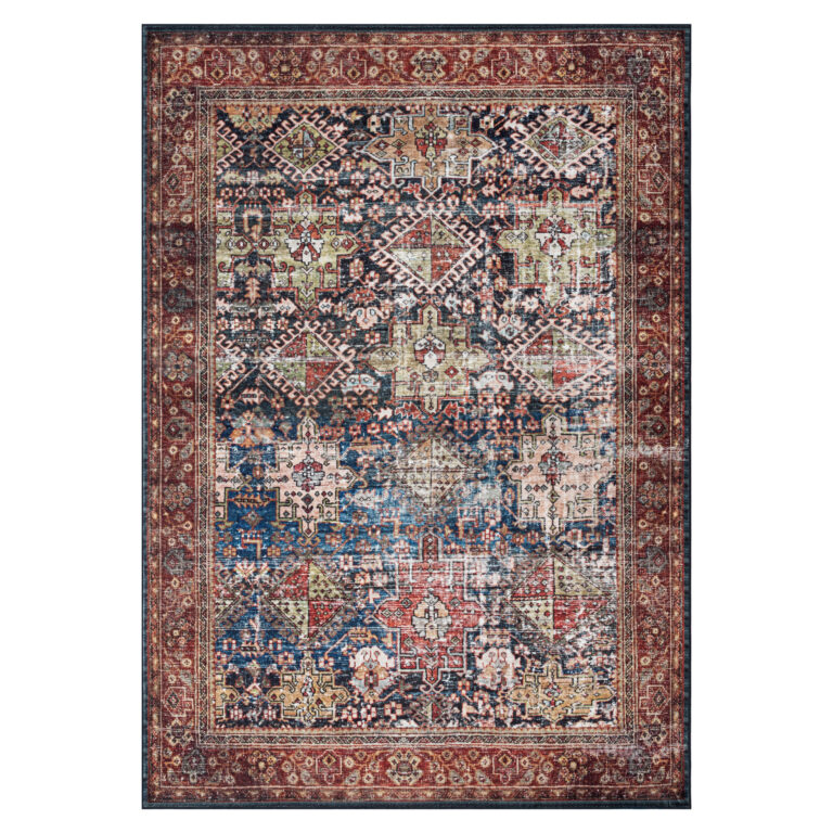 Tapis Ispahan Classique Vintage Motif Médaillon Antidérapant