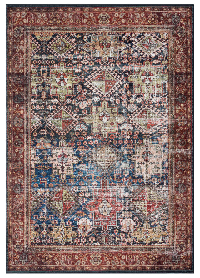 Tapis Ispahan Classique Vintage Motif Médaillon Antidérapant