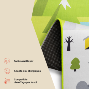 Tapis Enfant Joy Vert Rue Antidérapant