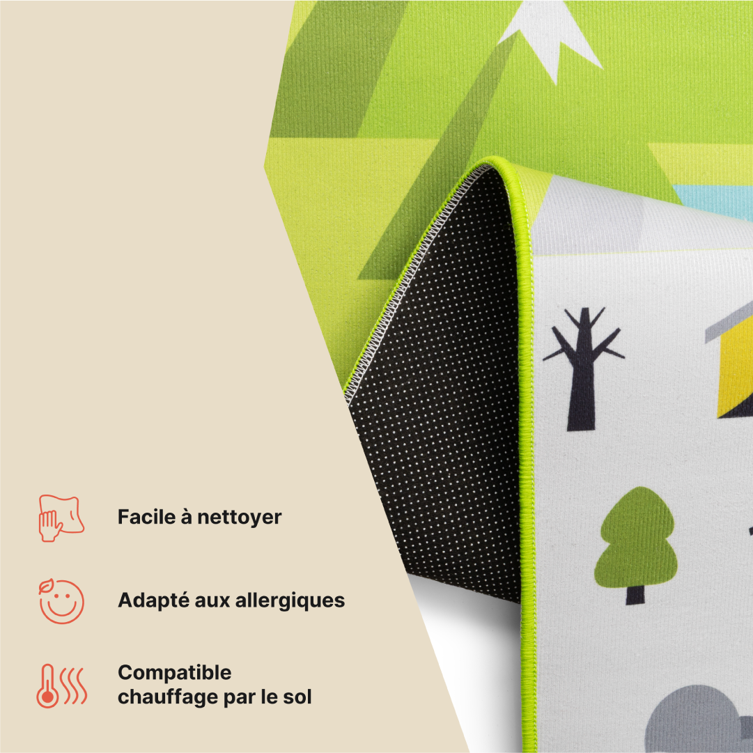 Tapis Enfant Joy Vert Rue Antidérapant