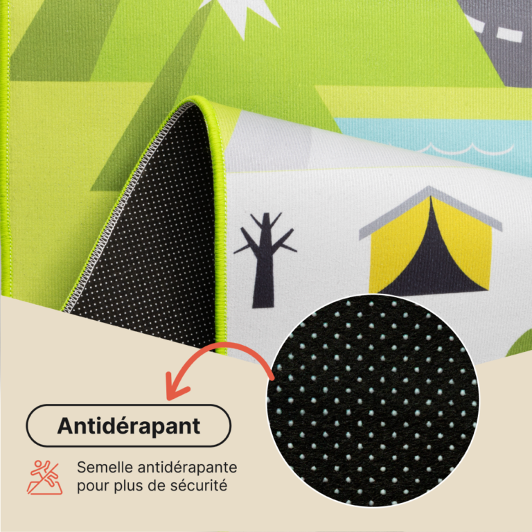 Tapis Enfant Joy Vert Rue Antidérapant