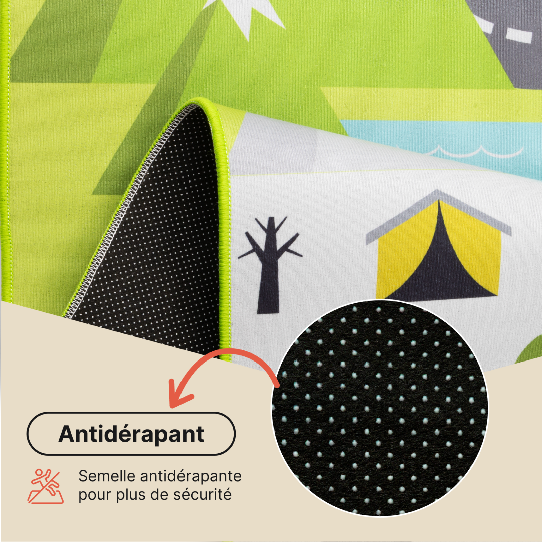 Tapis Enfant Joy Vert Rue Antidérapant