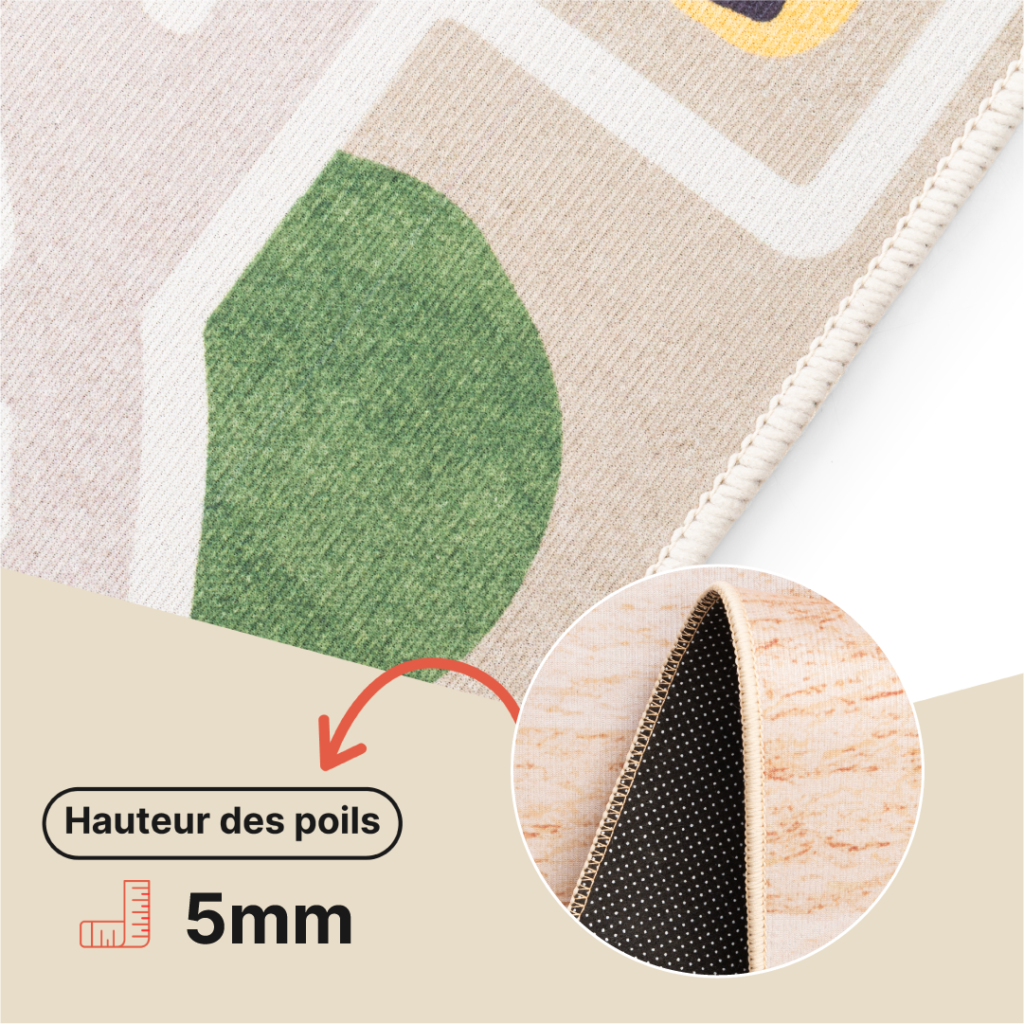 Tapis Enfant Joy Beige Ville Antidérapant