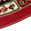Tapis Atlas Rond Rouge Beige Traditionnel Rosace