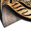 Tapis Atlas Rond Noir Marron Motif Animalier Safari