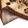 Tapis Atlas Ovale Beige Marron Moderne Floral