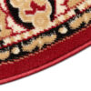 Tapis Atlas Ovale Rouge Beige Traditionnel Médaillon