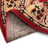 Tapis Atlas Ovale Rouge Beige Traditionnel Médaillon