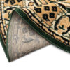Tapis Atlas Rond Vert Beige Traditionnel Médaillon