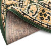 Tapis Atlas Ovale Vert Beige Traditionnel Médaillon