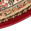 Tapis Atlas Ovale Rouge Crème Traditionnel Médaillon