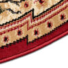 Tapis Atlas Ovale Rouge Crème Traditionnel Médaillon