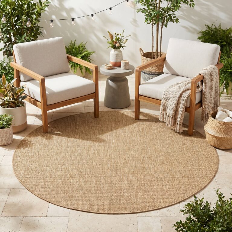Tapis d'extérieur Yucana Rond Beige