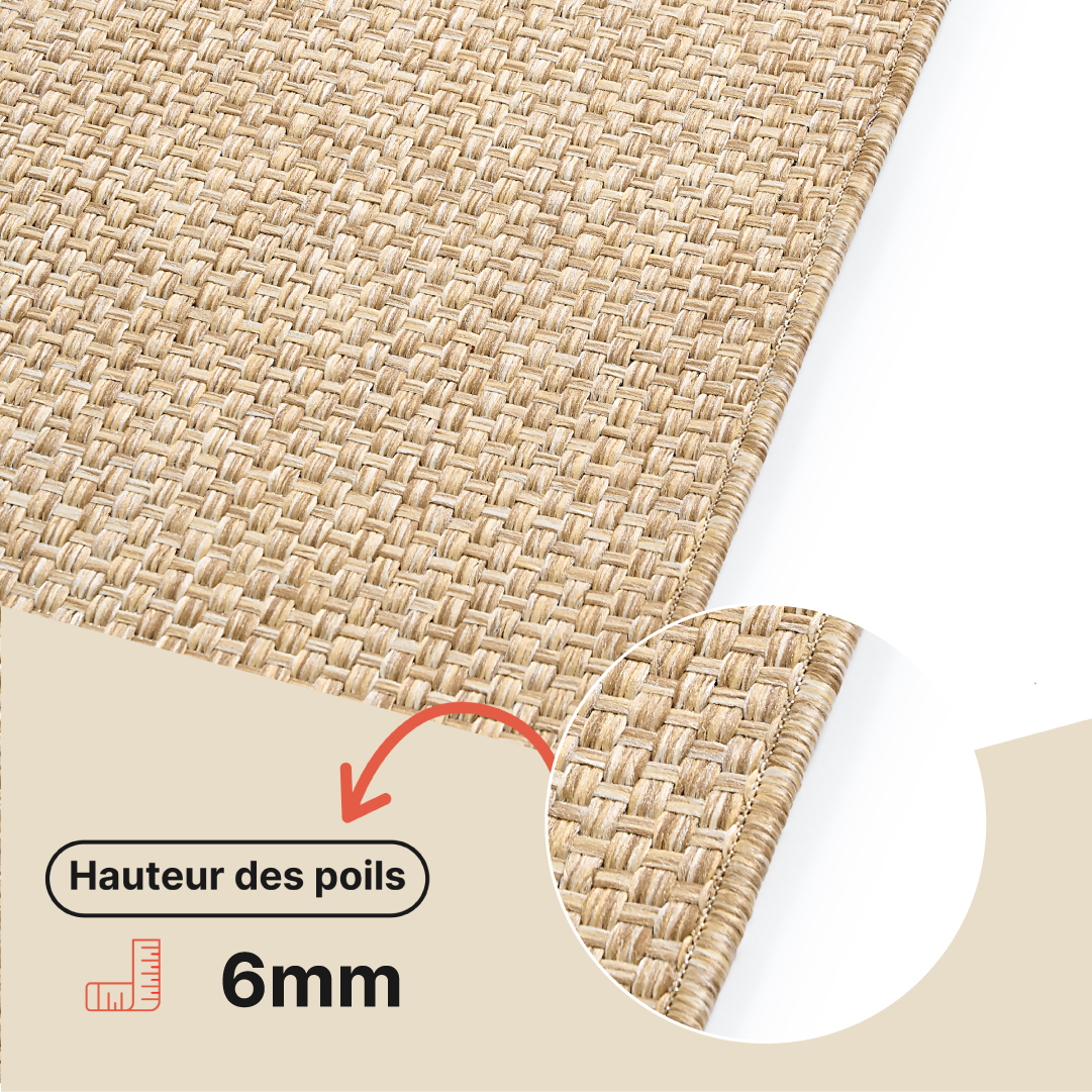 Tapis d’extérieur Yucana Carré Beige