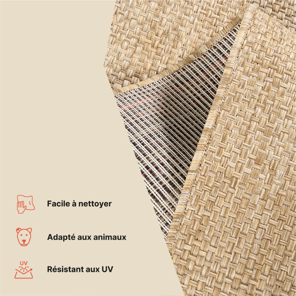 Tapis d'extérieur Yucana Rond Beige