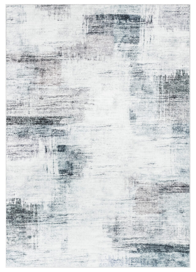 Tapis Venezia Abstrait Moderne Bleu Gris Antidérapant