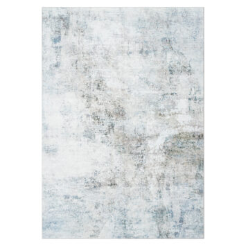 Tapis Venezia Abstrait Moderne Bleu Gris Blanc Antidérapant