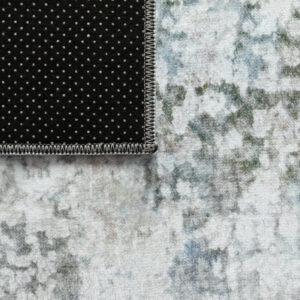 Tapis Venezia Abstrait Moderne Bleu Gris Blanc Antidérapant