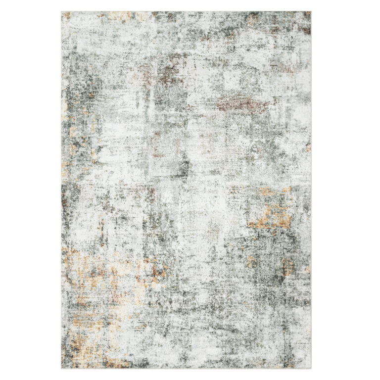 Tapis Venezia Abstrait Moderne Kaki Ocre Antidérapant