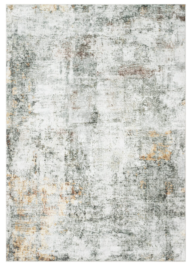 Tapis Venezia Abstrait Moderne Kaki Ocre Antidérapant