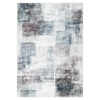 Tapis Venezia Moderne Géométrique Carmin Gris Antidérapant