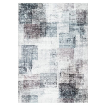 Tapis Venezia Moderne Géométrique Carmin Gris Antidérapant